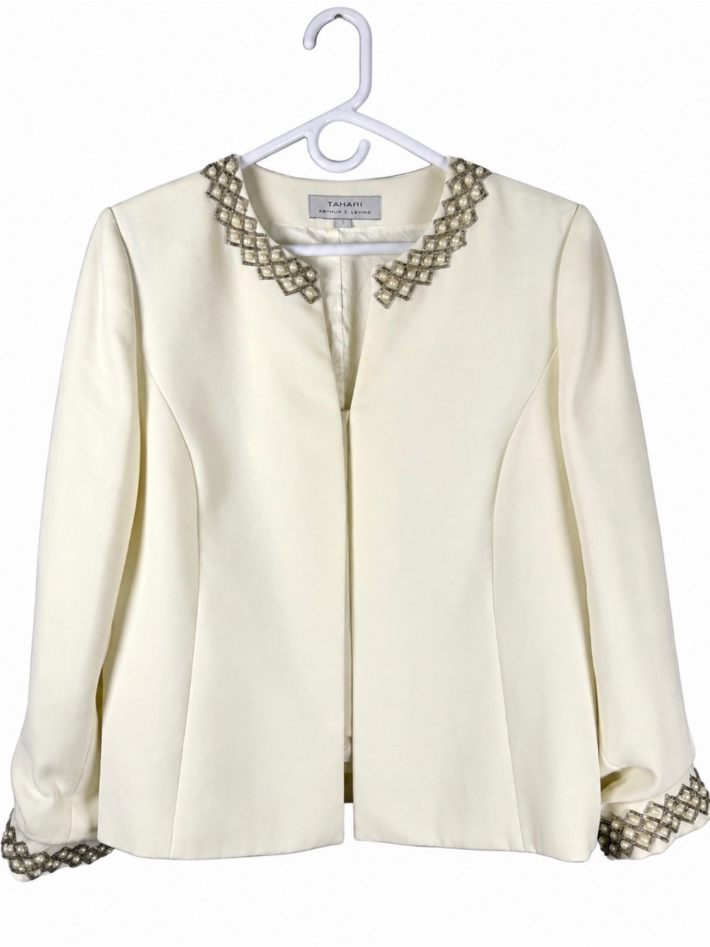 Tahari Size 16 Pearl Jacket Dynasty Dallas Oil Heiress Halloween Costume